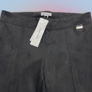 CALVIN KLEIN Women’s Medium Jet Black Faux Suede Skinny Pant